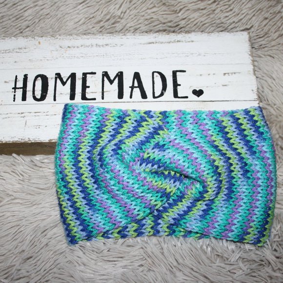 🌈❄️ Fun Colors Knit Headband · Handmade · One Size - Picture 1 of 4